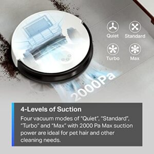 TP-Link Tapo Robot Vacuum Cleaner with 2000Pa suction power, ideal for hard floors, medium-pile carpets, and pet hair