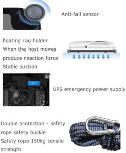 Soflightmok Window Cleaning Robot with Dual Water Spray and Remote Control for Smart Window Cleaning