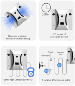 DELURA Robot Electric Window Cleaner with APP Remote Control  