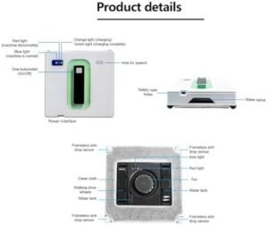 XGHDPBM 2500Pa Window Vacuum Cleaning Robot on a glass window, showcasing its powerful suction and dual water spray system.