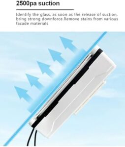 XGHDPBM 2500Pa Window Vacuum Cleaning Robot on a glass window, showcasing its powerful suction and dual water spray system.