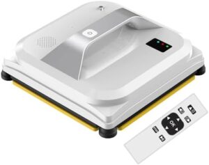 Window Vacuum Cleaning Robot with remote control, powerful suction, and cleaning routes for spotless windows