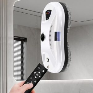 GeRRiT Auto Window Cleaning Robot on a glass window, demonstrating its strong suction and cleaning capabilities