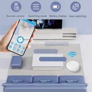 YUJIEE Robotic Vacuum Cleaner with powerful 4000Pa suction and mopping capabilities for hard floors and low carpets