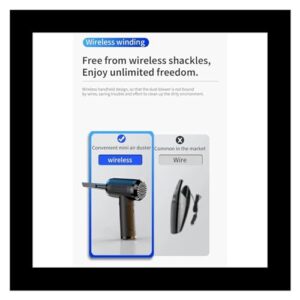Air Blower Car Vacuum Cleaner 290000Pa with strong suction and cordless design  