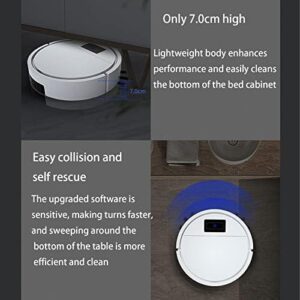 GUVAA Robot Vacuum Cleaner on a hard floor, showcasing its ultra-slim design and powerful suction