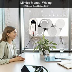 XNZJHPP Smart Window Cleaner Robot,Glass Cleaning Robotic with App & Remote Control Technology for Highrise Window/Glass & Mirror