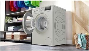 Bosch Series 4 WAN282X2GB Washing Machine in Silver Inox – Energy-efficient and versatile washing machine with Speed Programme and Reload function