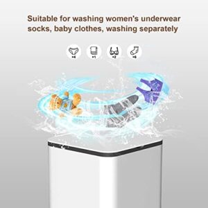 Samnuerly Small Washing Machines for Apartments 4.5L Turbo Compact Washing Machine, white, drying clothes for home and travel
