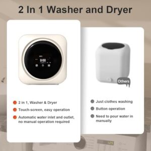 3.5L Wall Mounted Mini Washing Machine, Portable Washer and Dryer Combo