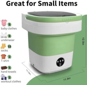 XRASKU Portable Washing Machine, compact and efficient for small spaces, baby clothes, and travel