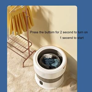 Portable Washing Machine, compact and foldable, designed for apartments, dorms, and travel, with Blue-ray cleaning for gentle washing of baby clothes.
