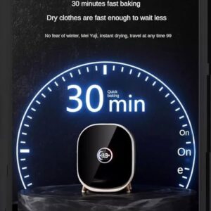 Small Tumble Dryer, Portable Mini Washing Spin Dryer, Low Noise, LCD Touch Screen