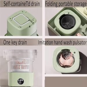 Portable Mini Foldable Washing Machine in blue, ideal for camping and RV travel, compact and efficient for small spaces