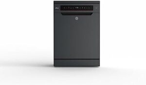 Hoover HF4C7L0A Dishwasher Graphite 14 Place Settings in action, highlighting its spacious interior and sleek design