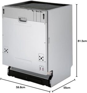 Teknix TBD606 Fully Integrated Dishwasher with Top Cutlery Tray and Info Light