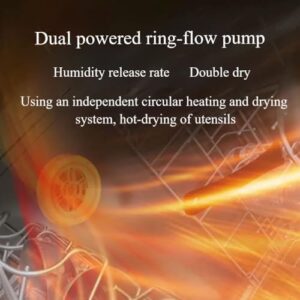 Large-capacity dishwasher with 304 stainless steel inner tank and high-pressure washing for superior cleaning