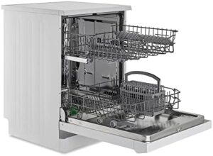 Montpellier MDW1354W Full-Size Dishwasher in White, energy-efficient, 14 place settings, quiet operation