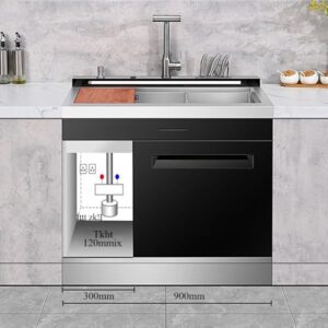 Super Forest Large Capacity Dishwasher with 304 Stainless Steel Liner and High-Temperature Spray Arms