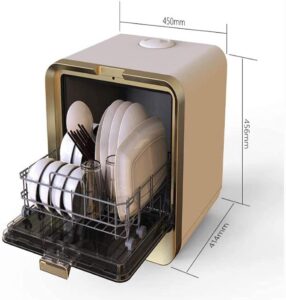 Compact Desktop Free Installation Dishwasher with High Temperature Sterilization for Clean Dishes and Fruits