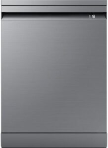 Samsung Series 6 Standard Dishwasher in silver finish, showcasing its sleek design and modern features.