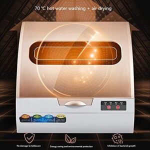 Compact Countertop Dishwasher, Dual Intelligent Dishwasher Dryer for Apartment Office and Home Kitchen, Easy to Clean, Luxurious Touch Panel