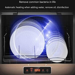 Mini Dishwasher with Stainless Steel Interior and 360° Rotary Spray for High Pressure Cleaning
