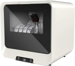 Compact Portable Countertop Dishwasher with LED Display, Fully Automatic Tabletop Dishwasher, Luxurious Touch Panel