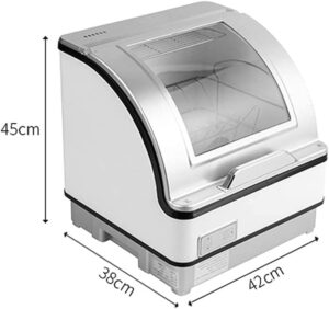 Table Dishwasher with Automatic High Temperature Drying, Compact Design, and Low Noise Level