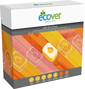 Ecover Dishwasher Tablets - All in One packaging with eco-friendly label