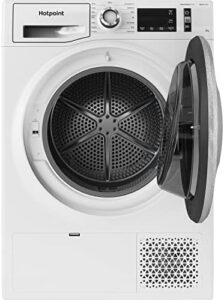 Hotpoint 8kg NT M11 8X3XB UK Condenser Freestanding Dryer in white with a modern design and large 8kg capacity