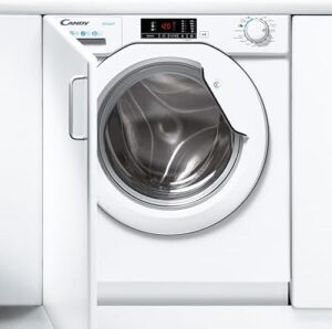 Candy CBW 48D1W4-80 8kg Integrated Washing Machine in white, front view  