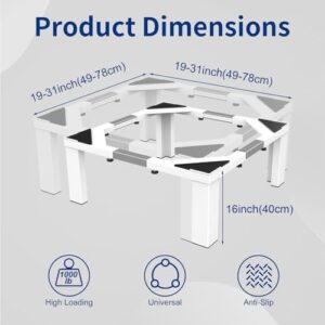 ANBase Heavy-Duty All Steel Laundry Pedestal – Universal Stand for Washers and Dryers
