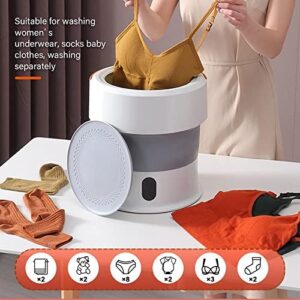 PanHuiWen Folding Portable Washing Machine 13L, compact, portable, ozone sterilization, white-base, washing clothes, small spaces