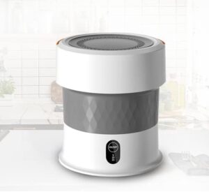 PanHuiWen Folding Portable Washing Machine 13L, compact, portable, ozone sterilization, white-base, washing clothes, small spaces