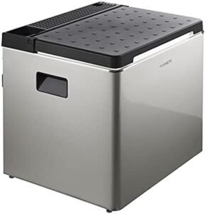 Dometic ACX3 30 Portable Absorption Cooler in use, showcasing its silent operation and multi-power options