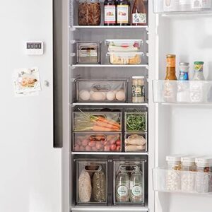 MineSign Refrigerator Organizer Bins with Pull-Out Drawers for Fruit and Veggies Storage