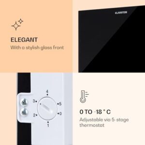 Klarstein Pluto Freezer with glass front and adjustable thermostat