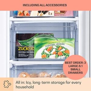 Klarstein Free Standing Freezer Fridge – Energy Efficient Compact Freezer with Ice Cube Maker