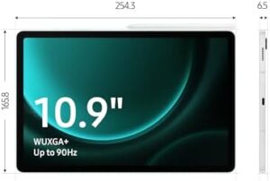 Samsung Galaxy Tab S9 FE Tablet with S Pen, 128GB, Gray, Long-lasting Battery